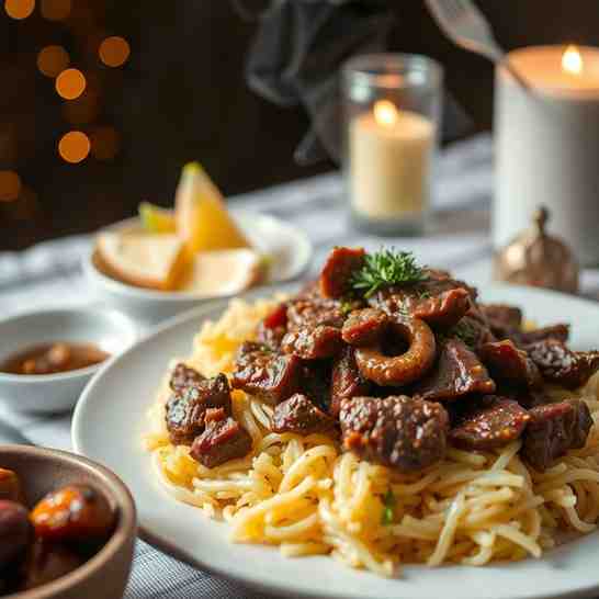 Easy Braised Beef & Vermicelli Rice - Perfect Ramadan Meal